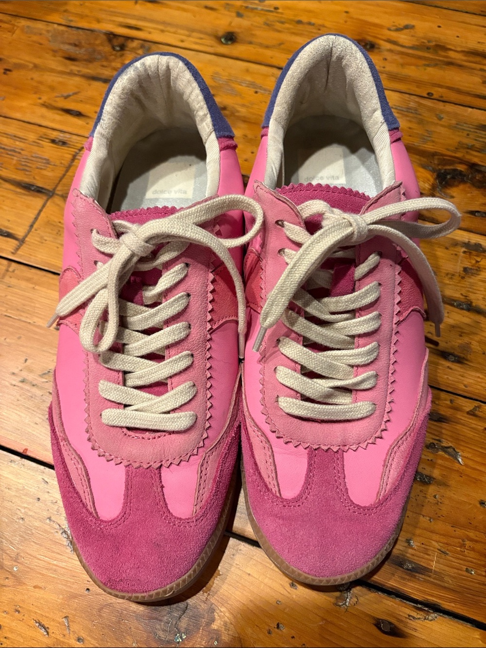 Dolce Vita Pink Women's Retro Casual Sneakers - Lace-Up Comfort